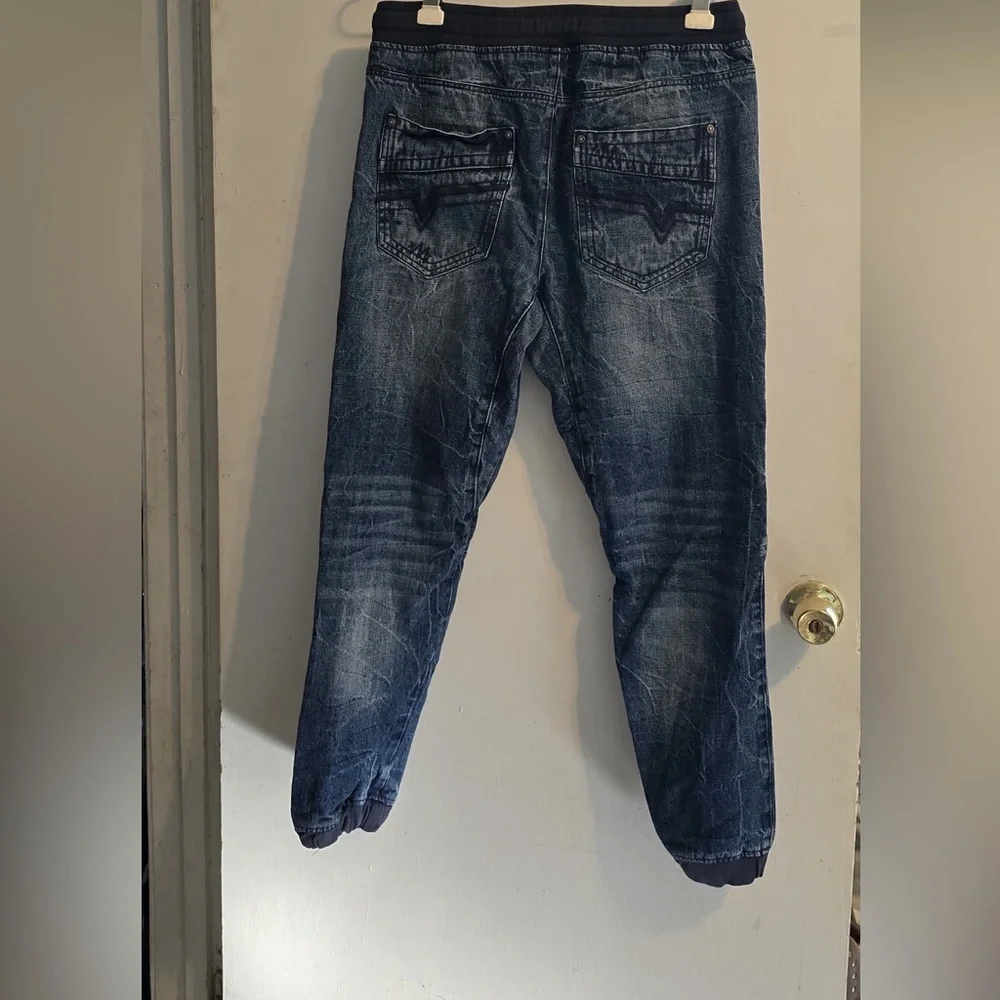 Men's Stylish Indigo Denim Jogger Pants